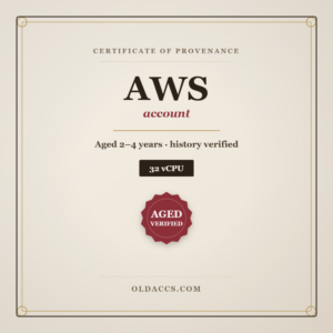 Buy Aged AWS 32 vCPU Account