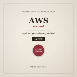 Buy Aged AWS 64 vCPU Account