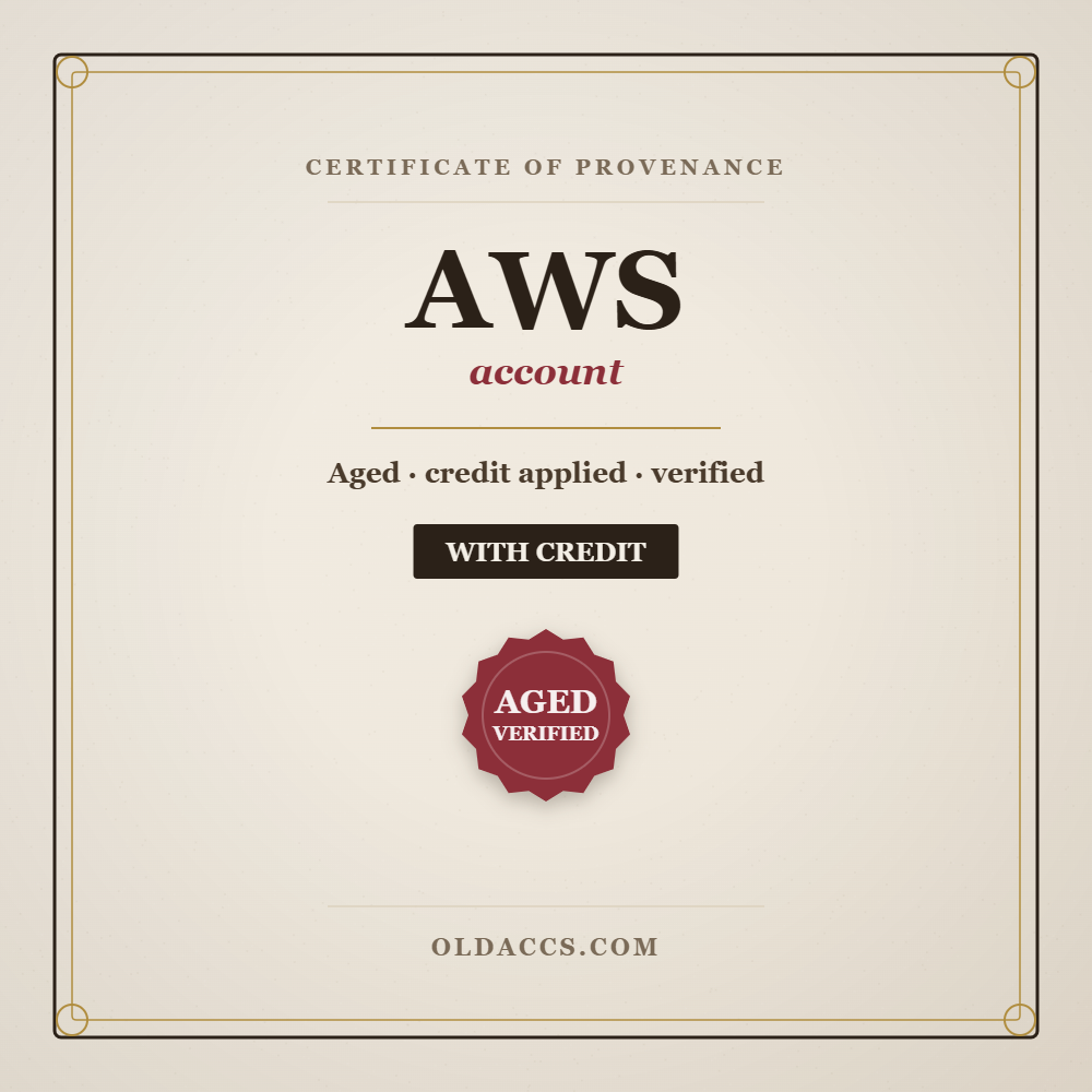 Buy Aged AWS Account with Credit