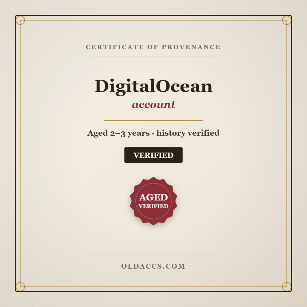Buy Aged DigitalOcean Accounts