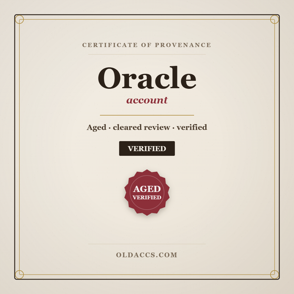 Buy Aged Oracle Cloud Accounts